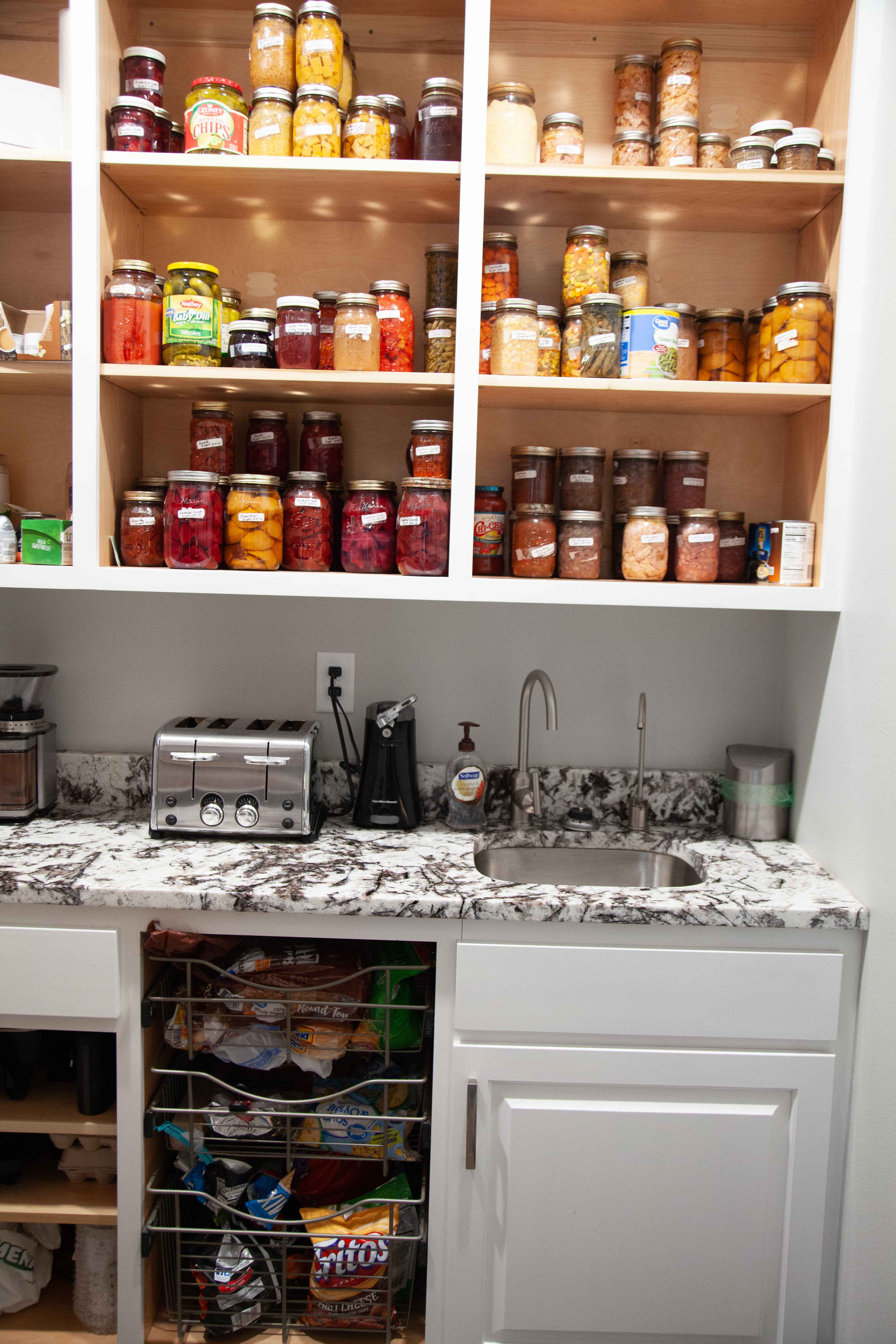 Bathroom pantry area