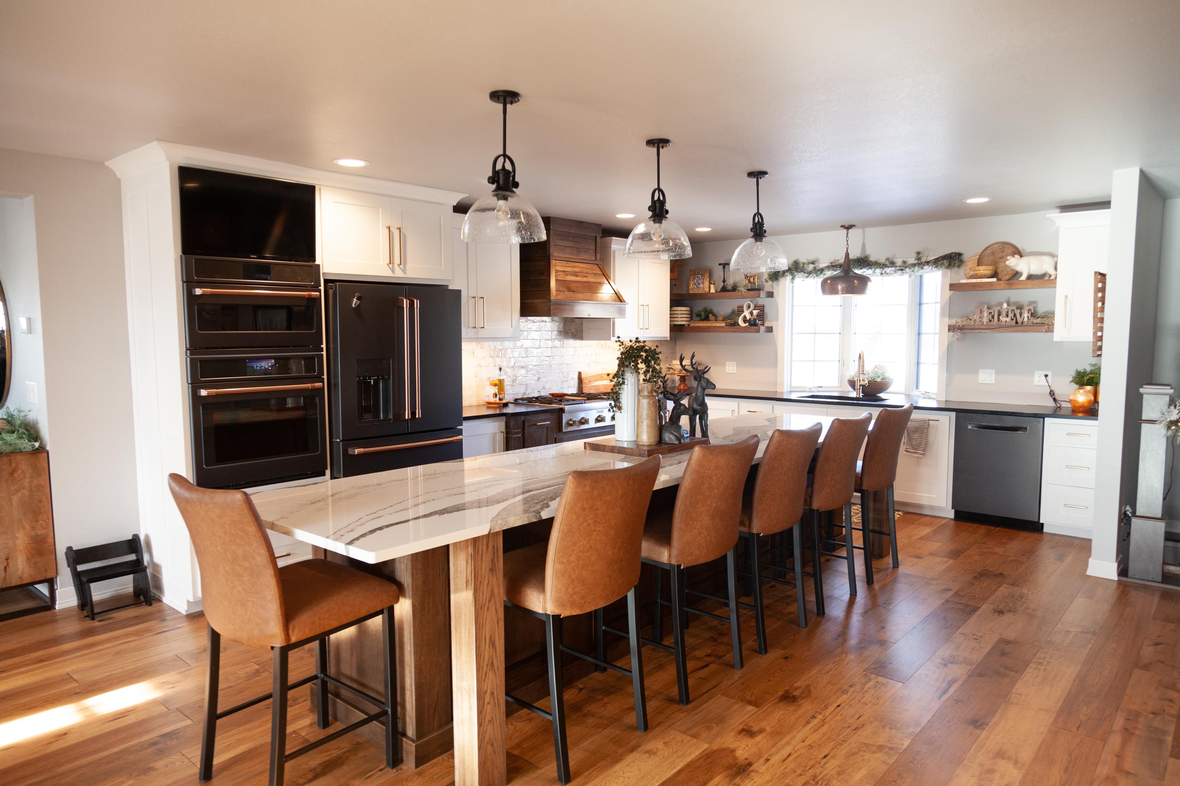 Kitchen with island seating